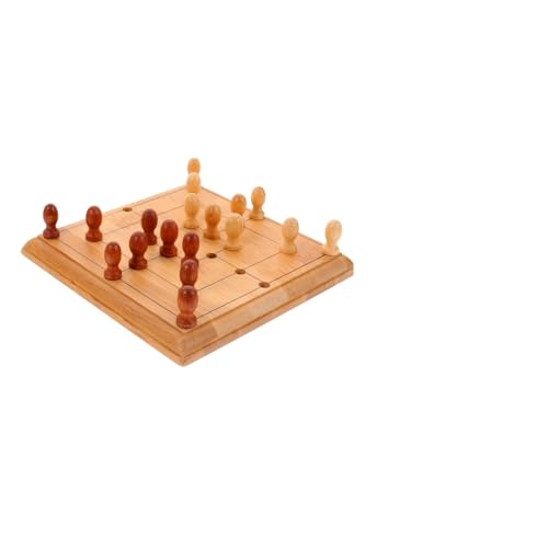 FUNNETOYU Mini Bambus Schachspiel Tragbares Schachbrett für Erwachsene Lernspiel Brettspiel zur Intelligenzentwicklung Langlebig und Sicher für Familie und Party von FUNNETOYU