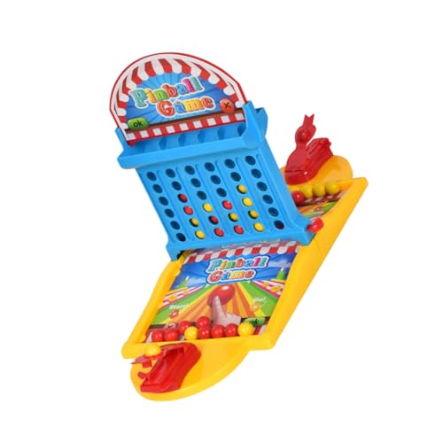 FUNNETOYU Mini Basketball Desktop mit Flipper Mechanismus und Ball Launcher für Fingerfertigkeit Freizeitspaß und Techniktraining Geeignet für Erwachsene Zufällige Farbe Zufällige Farbe von FUNNETOYU