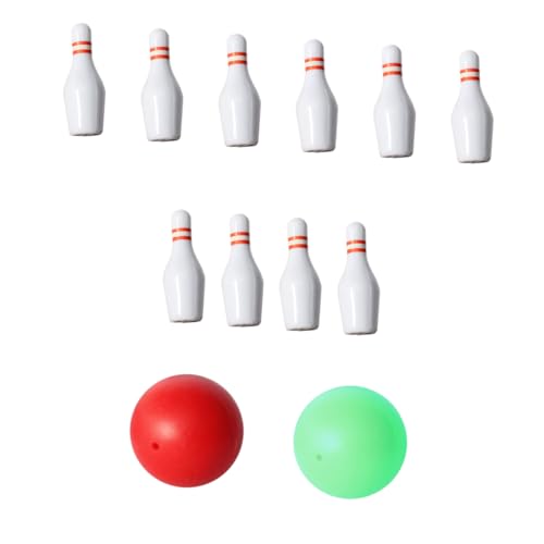 FUNNETOYU Mini Bowling Set für Puppenhaus Teiliges Dekorationsmodell Sicher und Realistisch für Miniaturhäuser und Partys für Kreative Dekoideen von FUNNETOYU