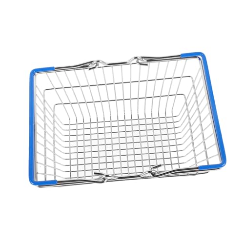 FUNNETOYU Mini Einkaufskorb für Hohler Metalldrahtkorb Aufbewahrungsorganisator Rollenspiel Zubehör Robust und Zuhause und Schule von FUNNETOYU