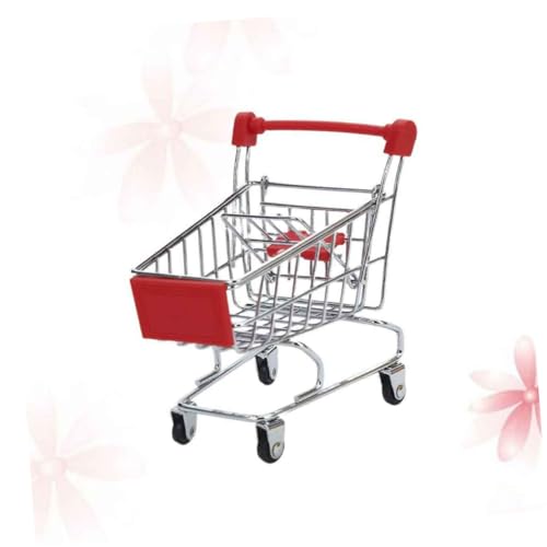 FUNNETOYU Mini Einkaufswagen Rot Multifunktionaler Aufbewahrungsbehälter für Stifte und Kleine Gegenstände Kreatives für Spaß FUNNETOYU Mini Einkaufswagen Rot Multifunktionaler Aufbewahrungsbehälter für Stifte und Kleine Gegenstände Kreatives für Spaß von FUNNETOYU