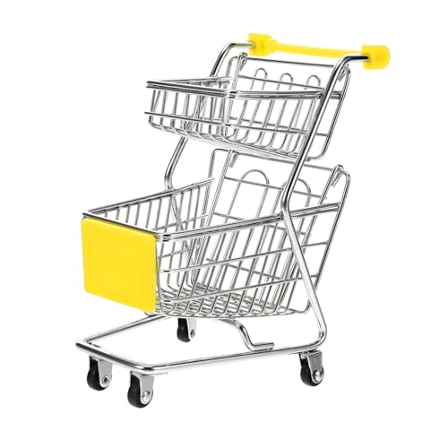 FUNNETOYU Mini Einkaufswagen für Mädchen Doppelstöckiger Trolley Dekorieren Vielseitig Einsetzbar für Kinderzimmer und Realistische Kompakt und Praktisch FUNNETOYU Mini Einkaufswagen für Mädchen Doppelstöckiger Trolley Dekorieren Vielseitig Einsetzbar für Kinderzimmer und Realistische Kompakt und Praktisch von FUNNETOYU