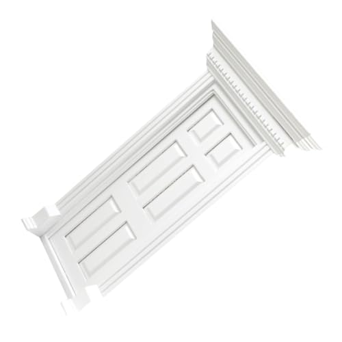 FUNNETOYU Mini Holz Tür Dekoration Miniatur Weiß Gittertür Simulation Kleine Gartentür für Puppenhaus Zubehör und Mini Gartenmöbel Deko von FUNNETOYU