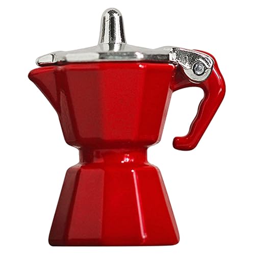 FUNNETOYU Mini Kaffeemaschine Miniatur Küchengerät Puppenhaus Zubehör Dekorative Miniaturkaffeemaschine für Puppenhaus Küche Lebensechtes Design Sicher Langlebig Warmes von FUNNETOYU
