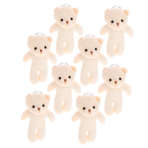 FUNNETOYU Mini Kuscheltier Bär Plüschanhänger Teiliges Verschleißfest Vielseitig als Schlüsselanhänger Gepäckdekor und Niedlich und Kompakt für Alltag und Freunde von FUNNETOYU