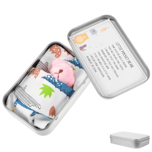 FUNNETOYU Mini Kuscheltier Bär im Metallbehälter Leichtes Langlebiges Plüschspielzeug als Tisch und Autodekoration Geeignet als und DIY Bastelzubehör für Kinderzimmer und Büro FUNNETOYU Mini Kuscheltier Bär im Metallbehälter Leichtes Langlebiges Plüschspielzeug als Tisch und Autodekoration Geeignet als und DIY Bastelzubehör für Kinderzimmer und Büro von FUNNETOYU