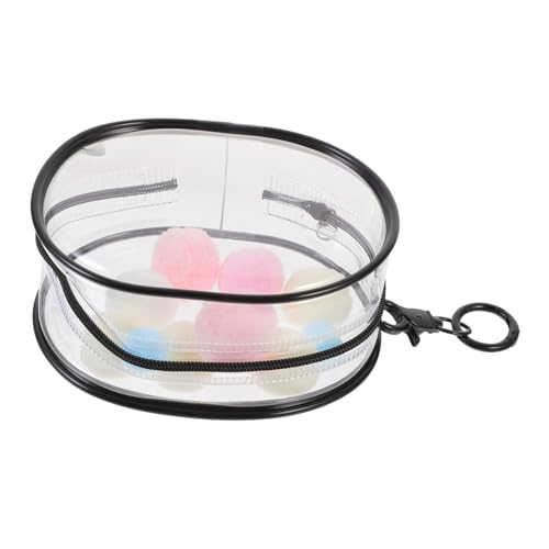 FUNNETOYU Mini Puppen Aufbewahrungstasche Transparente PVC Tragetasche für Puppen Leicht Tragbar zum Schutz Präsentation für Unterwegs Mit Anhänger von FUNNETOYU