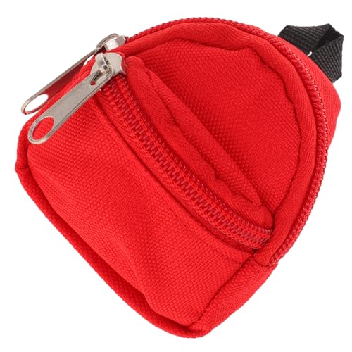 FUNNETOYU Mini Rucksack für Puppen aus Leichtem Polyester Dekoratives Miniatur Accessoire Robust und Langlebig als Puppenkleidungszubehör und Zimmerdekoration in Rot FUNNETOYU Mini Rucksack für Puppen aus Leichtem Polyester Dekoratives Miniatur Accessoire Robust und Langlebig als Puppenkleidungszubehör und Zimmerdekoration in Rot von FUNNETOYU