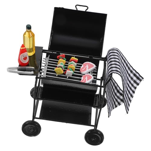 FUNNETOYU Miniatur BBQ Grill Puppenhaus Zubehör Realistisches Miniatur Grillmodell aus Schwarzem Leichtes und Sicheres Mini Barbecue für Puppenhaus Küche Detailreich und Dekorativ FUNNETOYU Miniatur BBQ Grill Puppenhaus Zubehör Realistisches Miniatur Grillmodell aus Schwarzem Leichtes und Sicheres Mini Barbecue für Puppenhaus Küche Detailreich und Dekorativ von FUNNETOYU