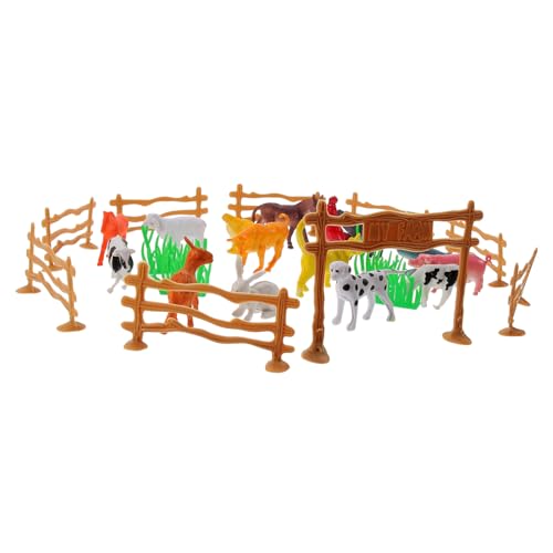 FUNNETOYU Miniatur Bauernhoftiere Teilig Realistische Tierfiguren mit Lebensechten Details Bauernhofszubehör Pädagogisches zum Lernen von FUNNETOYU