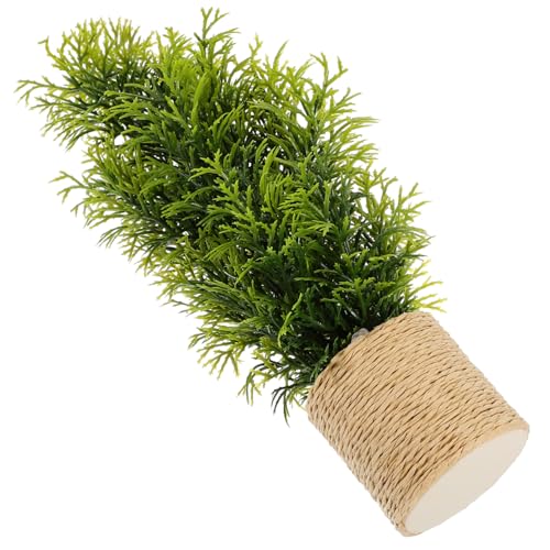 FUNNETOYU Miniatur Bonsai Pflanze im Topf Dekoration für Puppenhäuser Künstliche Mini Pflanzen Miniatur Garten Landschaftsdeko Elegante Bonsai für Dollhouse von FUNNETOYU