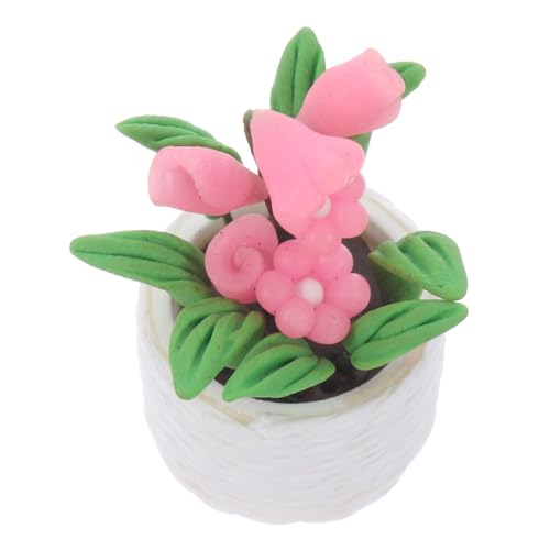 FUNNETOYU Miniatur Bonsai Topfpflanze Klein Künstlich Dekorative Miniaturpflanze für Puppenhaus Mini Garten Lebensechte Mini Dekoration Geeignet für Puppenhaus Zubehör und Tiny House von FUNNETOYU