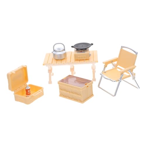 FUNNETOYU Miniatur-Dollhouse Camping mit Grill Gasherd Klappbarem Tisch und Stuhl Leichtes BBQ Zubehör für Indoor Outdoor-Spiel Pädagogisches Rollenspiel für Jungen und Mädchen FUNNETOYU Miniatur-Dollhouse Camping mit Grill Gasherd Klappbarem Tisch und Stuhl Leichtes BBQ Zubehör für Indoor Outdoor-Spiel Pädagogisches Rollenspiel für Jungen und Mädchen von FUNNETOYU
