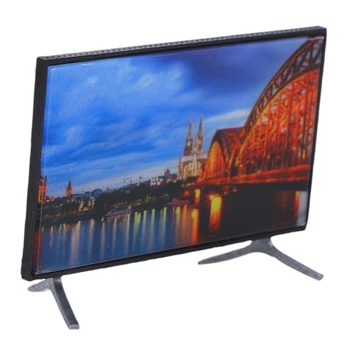 FUNNETOYU Miniatur Fernseher für Puppenhaus Stabiles Pla Material Realistische LCD Bildschirm Simulation Kleines Möbelmodell für Puppenzimmer Dekoration Geeignet für Mädchen Dollhouse von FUNNETOYU