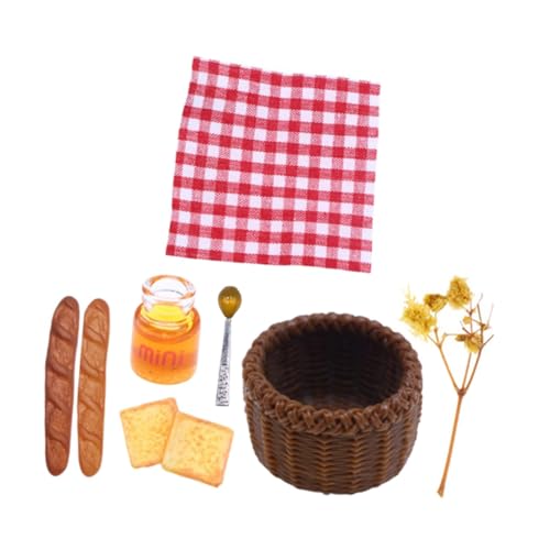 FUNNETOYU Miniatur Frühstück Brotkorb Miniatur Lebensmittel Dekoration Puppenhaus Zubehör Realistisches Modell für Fotorequisite Party Deko FUNNETOYU Miniatur Frühstück Brotkorb Miniatur Lebensmittel Dekoration Puppenhaus Zubehör Realistisches Modell für Fotorequisite Party Deko von FUNNETOYU