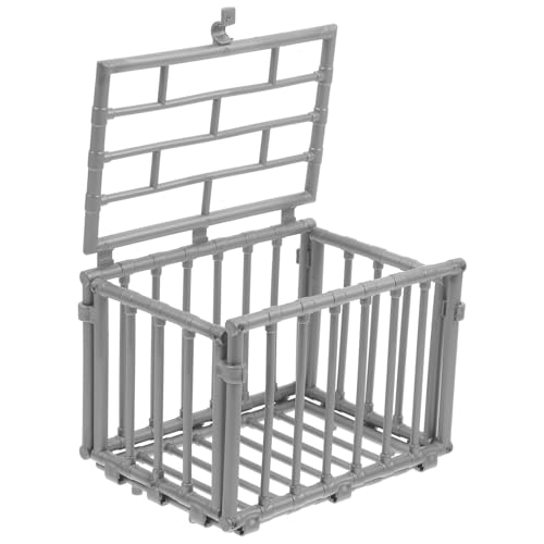 FUNNETOYU Miniatur Haustierkäfig Modell aus Robustem Kunststoff Kleines DIY Zubehör für Hausdekoration Vielseitiges Mini Käfig Modell für Wohnzimmer Schlafzimmer und Bastelprojekte von FUNNETOYU