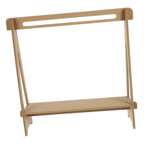 FUNNETOYU Miniatur Holz Kleiderbügelständer für Puppenkleider Robuster Mini Garderobenständer mit Dekorativem Design als Puppenhaus Zubehör und Kleidung Organizer FUNNETOYU Miniatur Holz Kleiderbügelständer für Puppenkleider Robuster Mini Garderobenständer mit Dekorativem Design als Puppenhaus Zubehör und Kleidung Organizer von FUNNETOYU