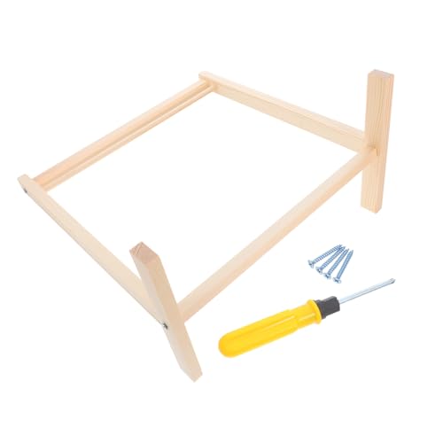 FUNNETOYU Miniatur Holz Kleiderständer Puppenhaus Möbel Kleiderbügel Kleine Garderobe Stabil Organisieren Puppenkleider Zubehör von FUNNETOYU