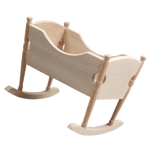 FUNNETOYU Miniatur Holz Puppenwiege Mini Haus Kinderzimmer Miniaturspielzeug Miniatur Hausornament Langlebig und Verschleißfest aus Premium Holz FUNNETOYU Miniatur Holz Puppenwiege Mini Haus Kinderzimmer Miniaturspielzeug Miniatur Hausornament Langlebig und Verschleißfest aus Premium Holz von FUNNETOYU