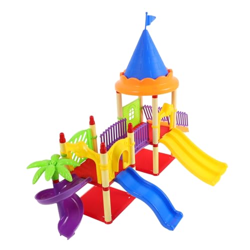 FUNNETOYU Miniatur Kinderrutsche Spielplatz Modell Puppenhaus Zubehör Kleine Rutsche für Motorische Entwicklung Kreatives von FUNNETOYU