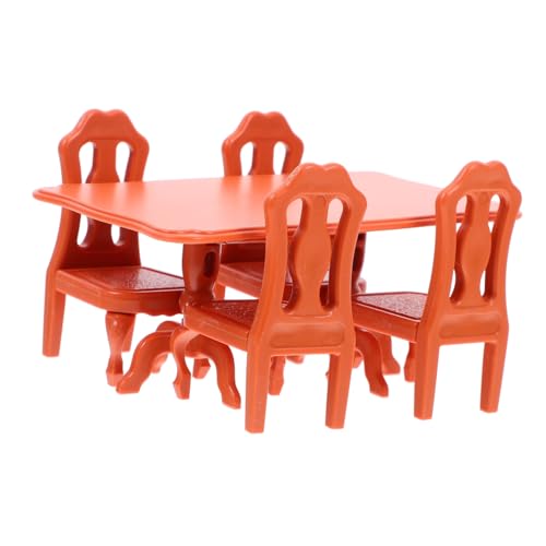 FUNNETOYU Miniatur Kinderstühle und Tisch Teiliges aus Langlebigem Harz Kindgerecht Gestaltet Fördert Kreativität und Vorstellungskraft für Puppenhaus und Spielzimmer von FUNNETOYU