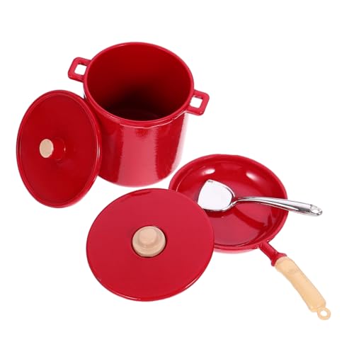 FUNNETOYU Miniatur Kochgeschirr Set für Puppenhaus Teiliges Mini Küchen Zubehör mit Realistischen Töpfen für Kreative DIY Dekoration und Puppenhaus Enthusiasten von FUNNETOYU