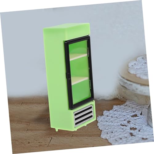 FUNNETOYU Miniatur Kühlschrank Modell Einflügelt Detailreich Puppenhaus Möbel Zubehör Geeignet für DIY Bastler und Miniaturliebhaber Lebensechte Küchen Dekoration von FUNNETOYU