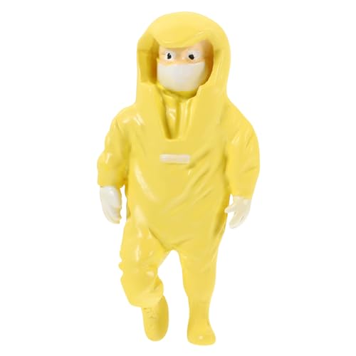 FUNNETOYU Miniatur Menschenfigur Gelber Laborarbeiter Sandtisch Modellfigur für Architektur Langlebiges Material Pädagogisches DIY Bastelset von FUNNETOYU