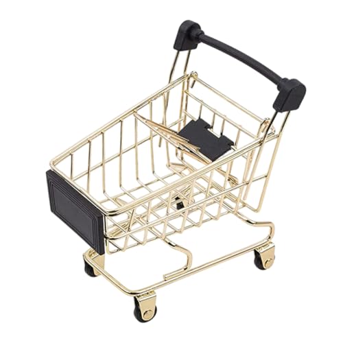 FUNNETOYU Miniatur Metall Handtrolley Aufbewahrungskorb Goldfarben Desktop Organizer Lifelike Design Dekoratives für Büro und Haushalt FUNNETOYU Miniatur Metall Handtrolley Aufbewahrungskorb Goldfarben Desktop Organizer Lifelike Design Dekoratives für Büro und Haushalt von FUNNETOYU