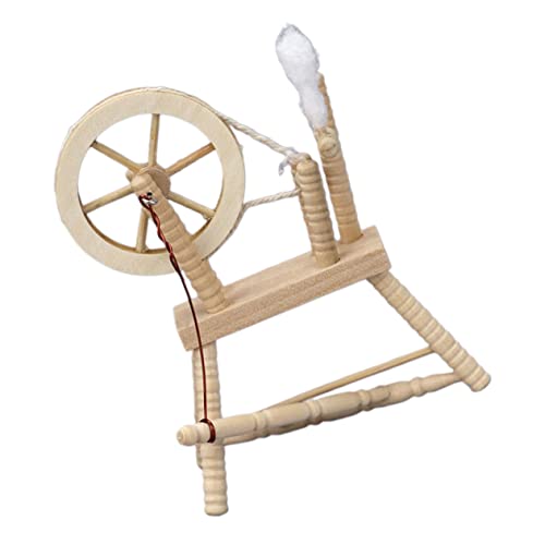 FUNNETOYU Miniatur Modell Eines Alten Handspinnrades aus Holz für Puppenhaus Dekoration Vintage Mini House Ornament für Kreative Wohnräume und Sammler FUNNETOYU Miniatur Modell Eines Alten Handspinnrades aus Holz für Puppenhaus Dekoration Vintage Mini House Ornament für Kreative Wohnräume und Sammler von FUNNETOYU