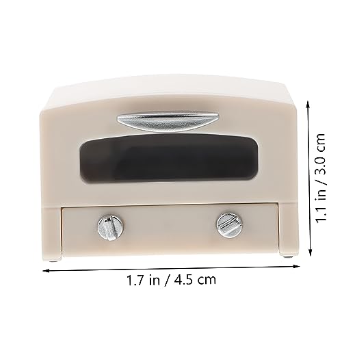 FUNNETOYU Miniatur Ofen für Beige Puppenhaus Zubehör Sicherer Lernspielzeug Backofen Leicht und Langlebig für Rollenspiele und Fantasievolles von FUNNETOYU
