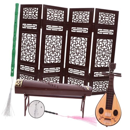 FUNNETOYU Miniatur Puppenhaus Instrumenten Klassische Chinesische Musikinstrumente mit Bildschirm Dekoration für Kinderzimmer und Puppenhaus Zubehör FUNNETOYU Miniatur Puppenhaus Instrumenten Klassische Chinesische Musikinstrumente mit Bildschirm Dekoration für Kinderzimmer und Puppenhaus Zubehör von FUNNETOYU