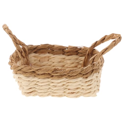 FUNNETOYU Miniatur Puppenhaus Korb Geflochtenes Handgefertigtes Aufbewahrungskörbchen für Puppenhaus Vielseitig Nutzbar als Foto Requisite und Miniaturszene Zubehör in Braun FUNNETOYU Miniatur Puppenhaus Korb Geflochtenes Handgefertigtes Aufbewahrungskörbchen für Puppenhaus Vielseitig Nutzbar als Foto Requisite und Miniaturszene Zubehör in Braun von FUNNETOYU