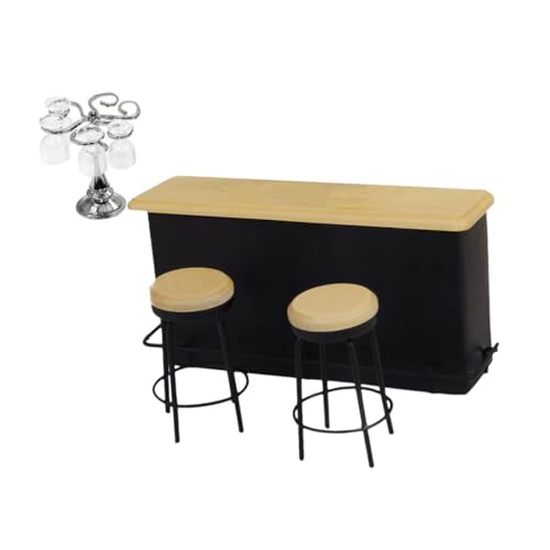 FUNNETOYU Miniatur Spielset für Puppenhaus Bar Food Spielmodelle mit Gläsern Barhocker für Kinderzimmer Dekoration Realistische Miniatur Modelle für Kreatives FUNNETOYU Miniatur Spielset für Puppenhaus Bar Food Spielmodelle mit Gläsern Barhocker für Kinderzimmer Dekoration Realistische Miniatur Modelle für Kreatives von FUNNETOYU