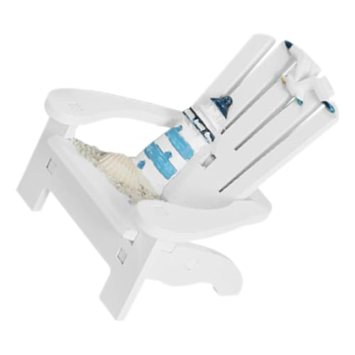 FUNNETOYU Miniatur Strandliegestuhl Deko Stabiles Modell aus Sicherem Material Leichtes Puppenhaus Zubehör für Küstendekoration Geeignet für Miniaturgärten Pflanzen Partydeko Realistische von FUNNETOYU