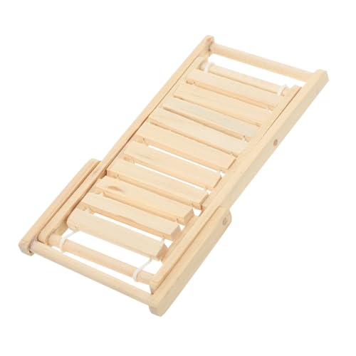 FUNNETOYU Miniatur Strandstuhl aus Handgefertigter Puppenhaus Lounge Stuhl Leichte und Stabile Mikro Landschaft Deko Kompakte für DIY Strandkorb Szenen und Hausdekoration von FUNNETOYU
