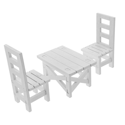 FUNNETOYU Miniaturmöbel Set Teiliges Set mit Tisch und Stühlen für Puppenhaus für Rollenspiel Kreativen Dekoration FUNNETOYU Miniaturmöbel Set Teiliges Set mit Tisch und Stühlen für Puppenhaus für Rollenspiel Kreativen Dekoration von FUNNETOYU