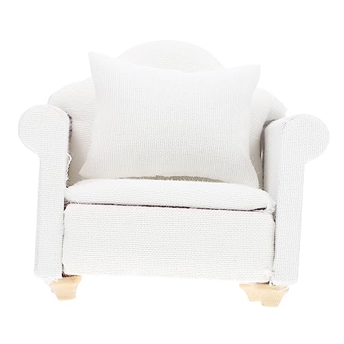 FUNNETOYU Miniaturschlafzimmer Sofa Weißes Europäisches Design mit Kissen für Puppenhaus Romantische Wohnzimmer Dekoration für Miniatur Szenen und DIY Zubehör FUNNETOYU Miniaturschlafzimmer Sofa Weißes Europäisches Design mit Kissen für Puppenhaus Romantische Wohnzimmer Dekoration für Miniatur Szenen und DIY Zubehör von FUNNETOYU