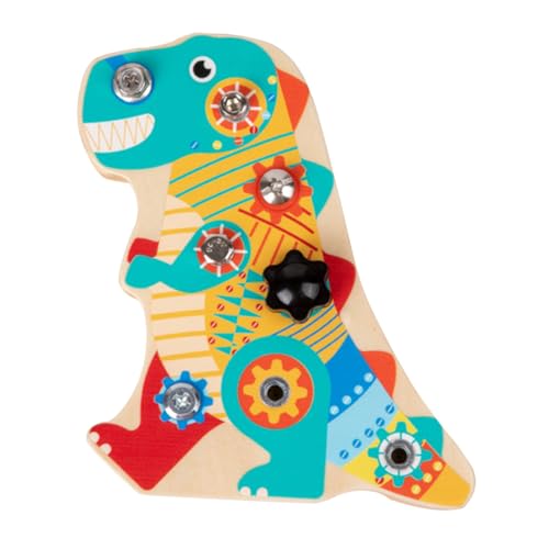 FUNNETOYU Montessori Holz Dinosaurier Schraubspielzeug für Ab Jahre Lernspielzeug Feinmotorik Problemlösungs und Kreativitätsentwicklung Tragbares Activity Board von FUNNETOYU