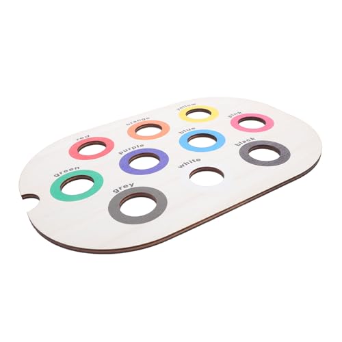 FUNNETOYU Montessori Holz Farbensortier-tablett Spielbrett Feinmotorikfördernd Frühlernspielzeug Holzsortierbrett Für Kleinkinder Eltern-Junge Mädchen Interaktion Pädagogisch Robust von FUNNETOYU