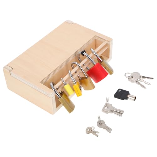 FUNNETOYU Montessori Spielzeugset aus Holz Lernspielzeug mit Schlössern und Schlüsseln für Kleinkinder Fördert Intelligenz und Hand Augen Koordination für Familienaktivitäten FUNNETOYU Montessori Spielzeugset aus Holz Lernspielzeug mit Schlössern und Schlüsseln für Kleinkinder Fördert Intelligenz und Hand Augen Koordination für Familienaktivitäten von FUNNETOYU