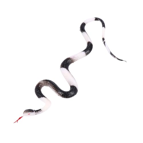 FUNNETOYU Nachgemachtes Schlangenspielzeug Gefälscht Elastisches Reptilienspielzeug Falsche Schlangen Streich Schlangenspielzeug Für Spielzeugschlangen, Die Echt Aussehen Gummi Weiß von FUNNETOYU