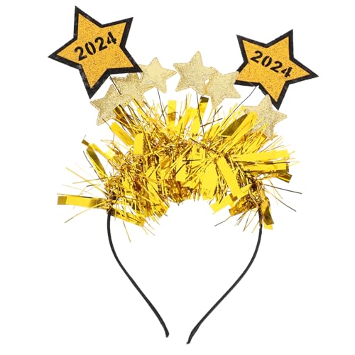 FUNNETOYU Neujahrs Haarreif Glitzer Stern Kopfschmuck Leichtes Party Accessoire für Frauen und Mädchen Festliches Fotorequisit Langlebig und Bequem von FUNNETOYU