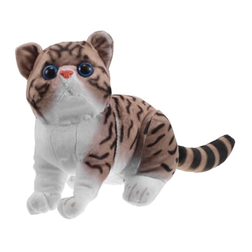 FUNNETOYU Niedliche Cartoon -Simulation Katze Plüschspielzeug Realistisch Gefülltes Tier Für Wohnkultur Weich Und Bequem Für Mädchen Jungen Erwachsene von FUNNETOYU
