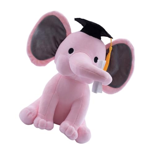 FUNNETOYU Niedlicher Doktorhut Plüschpuppe Abschlussgeschenk Kuscheltier Desktop Deko Weiches Stofftier für Abschlussfeier Festliche Dekoration für Büro und Zuhause von FUNNETOYU