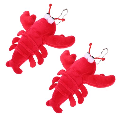FUNNETOYU Niedliches Teiliges Plüsch mit Kleinem Flusskrebs Weiches Hautfreundliches Kuscheltier Vielseitig als Hängender Anhänger und Dekoration für Zuhause Taschen und Schlüsselbund von FUNNETOYU