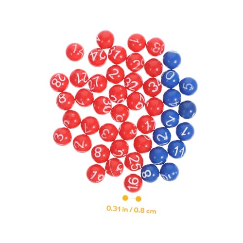 FUNNETOYU Nummerierte Bälle Ziehungsbälle für Party Bingo Erwachsenen Spiele Langlebig Leicht Verblassungsfreier Gravur von FUNNETOYU