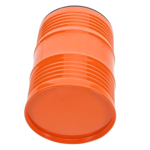 FUNNETOYU Ölfass-Siebbecher würfel Shaker Halter Würfelstapelbecher Lügner Würfelspiel Würfelbecher aus Eisen Bar Würfelbecher Halter für Spielwürfel Würfelschüttler Eisenblech Orange von FUNNETOYU