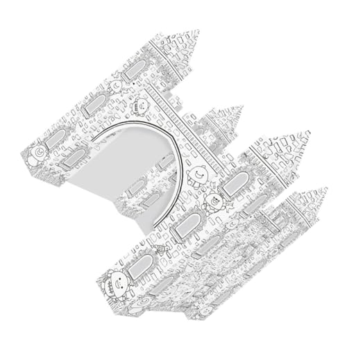 FUNNETOYU Papier Schloss Bastelset DIY Ausmalpuzzle Kreatives Pappmodell Geruchlos Sicher für Familienzeit und Wohnungsdekoration von FUNNETOYU