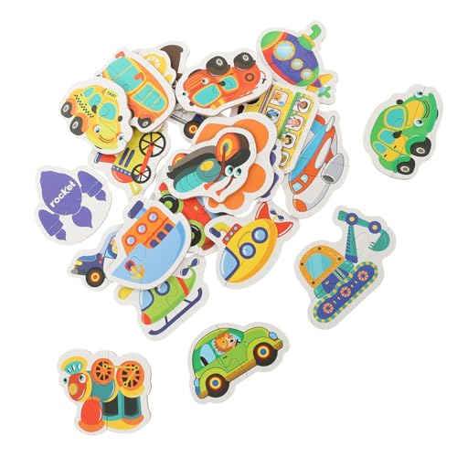 FUNNETOYU Papierpuzzle für Kleinkinder mit Bunten Fahrzeugmotiven Pädagogisches zur Frühkindlichen Langlebig und Fördert Hand Auge Koordination für Vorschule und Spiel Unterwegs von FUNNETOYU
